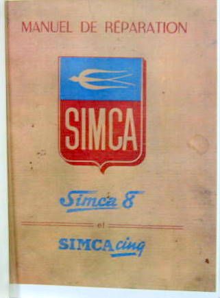 Couverture de SIMCA CINQ ET 8 1100 MANUEL DE REPARATION
