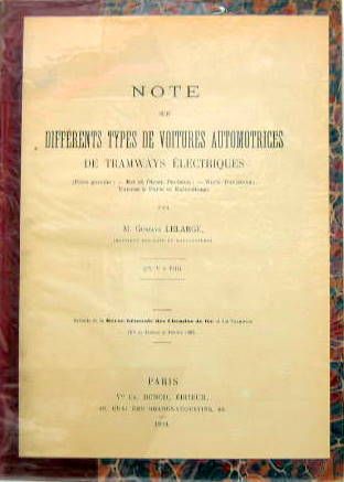 Couverture de 1903 DIFFERENTS TYPES DE VOITURES AUTOMOTRICES DE TRAMWAYS ELECTRIQUES DE LA REGION PARISIENNE