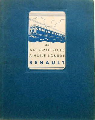 Couverture de 1933 LES AUTOMOTRICES RENAULT A HUILE LOURDE