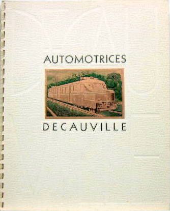 Couverture de 1933 LES AUTOMOTRICES DECAUVILLE