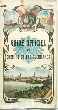 Couverture de 1908 GUIDE OFFICIEL DES CHEMINS DE FER ALLEMANDS EN 6 PARTIES
