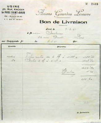 Couverture de 1941 AVIONS GOURDOU LESEURRE LETTRE A ENTETE