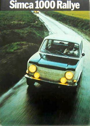 Couverture de SIMCA 1000 RALLYE DEPLIANT