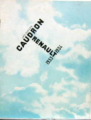 Couverture de 1933-34 CAUDRON RENAULT LES SUCCES CATALOGUE