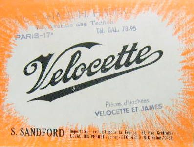 Couverture de 1953 VELOCETTE MAC 4 CV ET LE 200 CC DEPLIANT