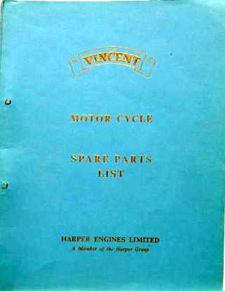 Couverture de VINCENT CATALOGUE DE PIECES DETACHEES SERIE B ET C 998 CC BLACK LIGHTNING BLACK SHADOW AND STANDARD RAPIDE   EN ANGLAIS