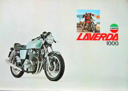 Couverture de 1000 LAVERDA  DEPLIANT  EN ANGLAIS ET ITALIEN AU CENTRE POSTER
