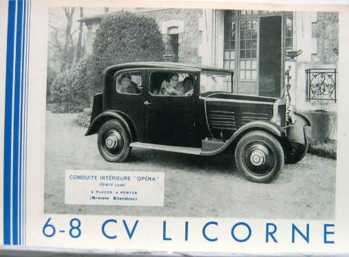 Couverture de LA LICORNE 6/8 CV OPERA