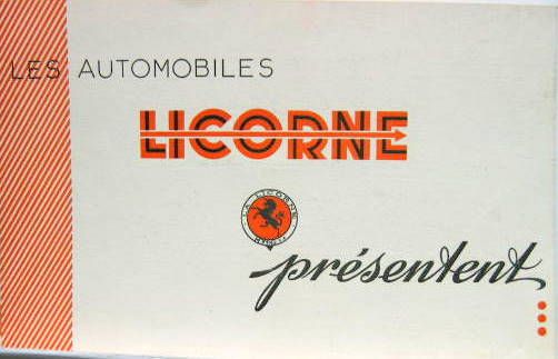 Couverture de 1949 LA LICORNE 8 CV CONDUITE INTERIEURE COMMERCIALE