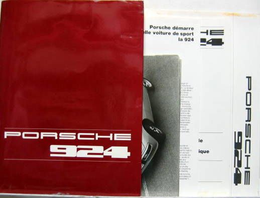 Couverture de 1977 PORSCHE 924 DOSSIER DE PRESSE