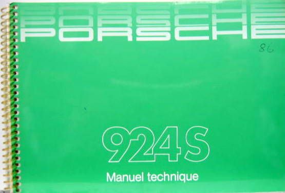 Couverture de 1985-7 PORSCHE 924 S LIVRET D'ENTRETIEN