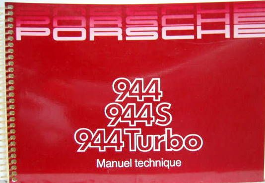 Couverture de 1986-6 PORSCHE 944 -944S-944 TURBO  LIVRET D'ENTRETIEN