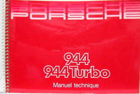 Couverture de 1985-6 PORSCHE 944 ET 944 TURBO    LIVRET D'ENTRETIEN
