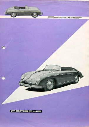 Couverture de 1955-6 PORSCHE 356 A  SPEEDSTER PROSPECTUS REF 655GI