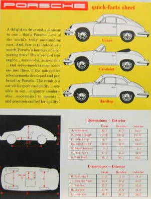 Couverture de 1961 PORSCHE 356 B ET S90 PROSPECTUS EN ANGLAIS