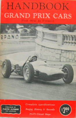 Couverture de 1963 HANDBOOK OF GRAND PRIX CARS POST WAR TO PRESENT  EN ANGLAIS