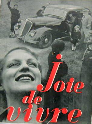 Couverture de 1936 RENAULT JOIE DE VIVRE CATALOGUE