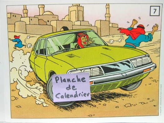Couverture de CITROEN SM TINTIN DECOUPAGE DE CALENDRIER BELGE