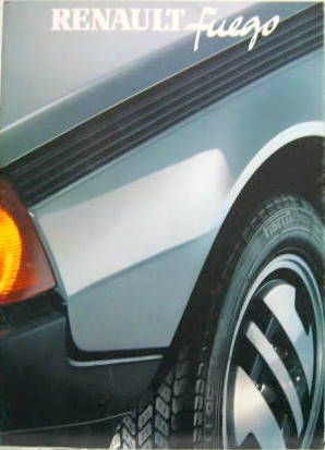 Couverture de 1983 RENAULT FUEGO CATALOGUE 22 PAGES