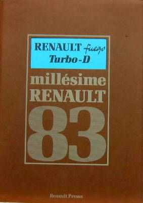 Couverture de 1983 RENAULT FUEGO TURBO D  DOSSIER DE PRESSE