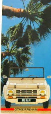 Couverture de 1986 CITROEN MEHARI DEPLIANT