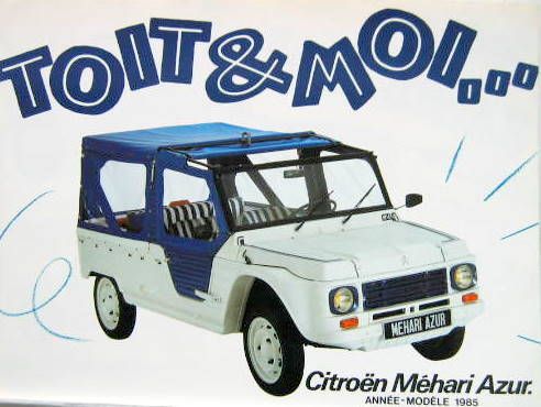 Couverture de 1985 CITROEN MEHARI AZUR PROSPECTUS