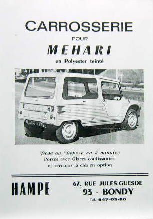 Couverture de CITROEN MEHARI CARROSSERIE HAMPE