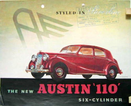 Couverture de AUSTIN A110 SIX CYLINDER N°296E1 CATALOGUE EN ANGLAIS