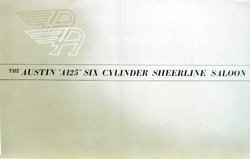 Couverture de AUSTIN A125 SHEERLINE CATALOGUE EN ANGLAIS