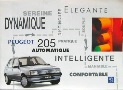 Couverture de 1994 PEUGEOT 205 AUTOMATIQUE CATALOGUE