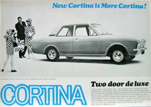Couverture de 1966-10 FORD CORTINA TWO DOOR DE LUXE PROSPECTUS EN ANGLAIS