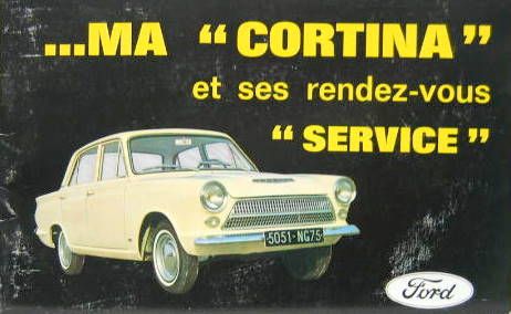 Couverture de 1964 FORD CORTINA LIVRET DE GRAISSAGE POUR LA GARANTIE