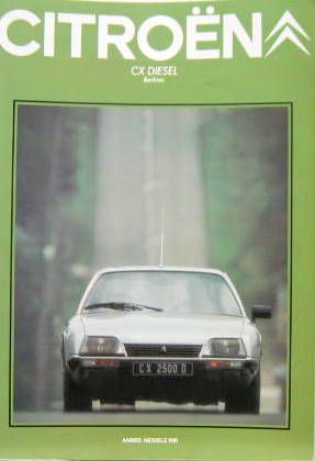 Couverture de 1980-8 CITROEN CX  DIESEL DEPLIANT