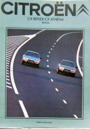 Couverture de 1980-8 CITROEN CX REFLEX ET ATHENA