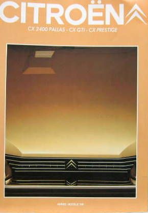 Couverture de 1980-8 CITROEN CX 2400 PALLAS GTI PRESTIGE DEPLIANT