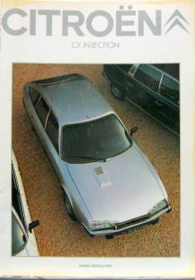 Couverture de 1981-7 CITROEN CX INJECTION   CATALOGUE