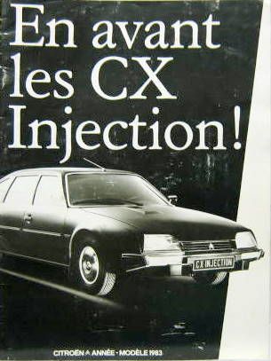 Couverture de 1982-8 CITROEN CX GAMME A INJECTION CATALOGUE