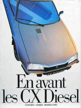 Couverture de 1982-8 CITROEN CX DIESEL CATALOGUE