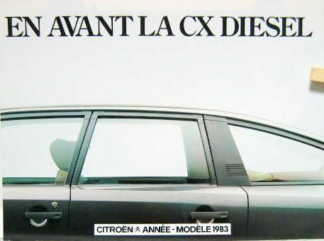 Couverture de 1982-6 CITROEN CX DIESEL   DEPLIANT