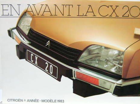 Couverture de 1982-6 CITROEN CX 20   DEPLIANT