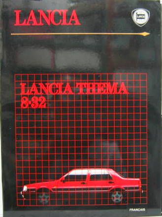 Couverture de LANCIA THEMA 8,32 1986 DOSSIER DE PRESSE