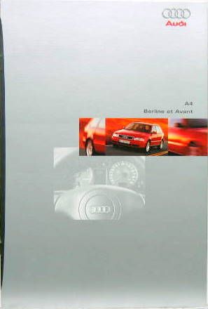 Couverture de 1998-9 AUDI A4 BERLINE ET AVANT CATALOGUE