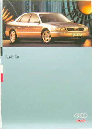 Couverture de 1994 AUDI A8 CATALOGUE EN ANGLAIS