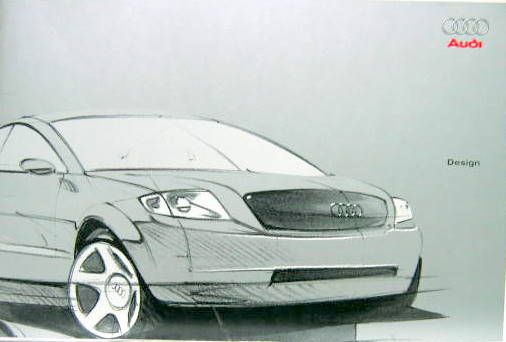 Couverture de 1997-2 AUDI A8 DESING DEPLIANT EN ALLEMAND