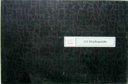 Couverture de 1999-9 AUDI A8 STYLEGUIDE BOITE AVEC 13 CATALOGUES EN ALLEMAND