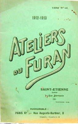 Couverture de 1912-1913 CYCLES ATELIER DU FURAN ST ETIENNE
