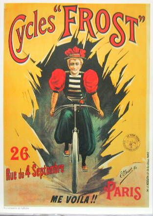 Couverture de CYCLES FROST  A PARIS REPRODUCTION D'AFFICHE
