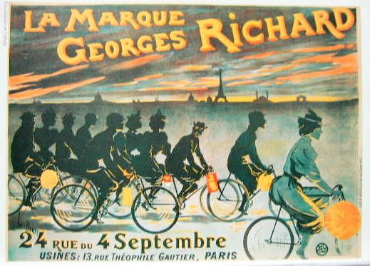 Couverture de CYCLES GEORGES RICHARD  A PARIS REPRODUCTION D'AFFICHE