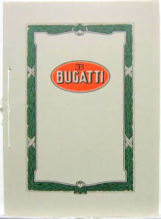 Couverture de 1926-27 BUGATTI 40-38-37-35 CATALOGUE EN ANGLAIS EN FAC SIMILE