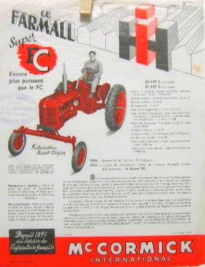 Couverture de FARMALL SUPER FC 1952 PROSPECTUS